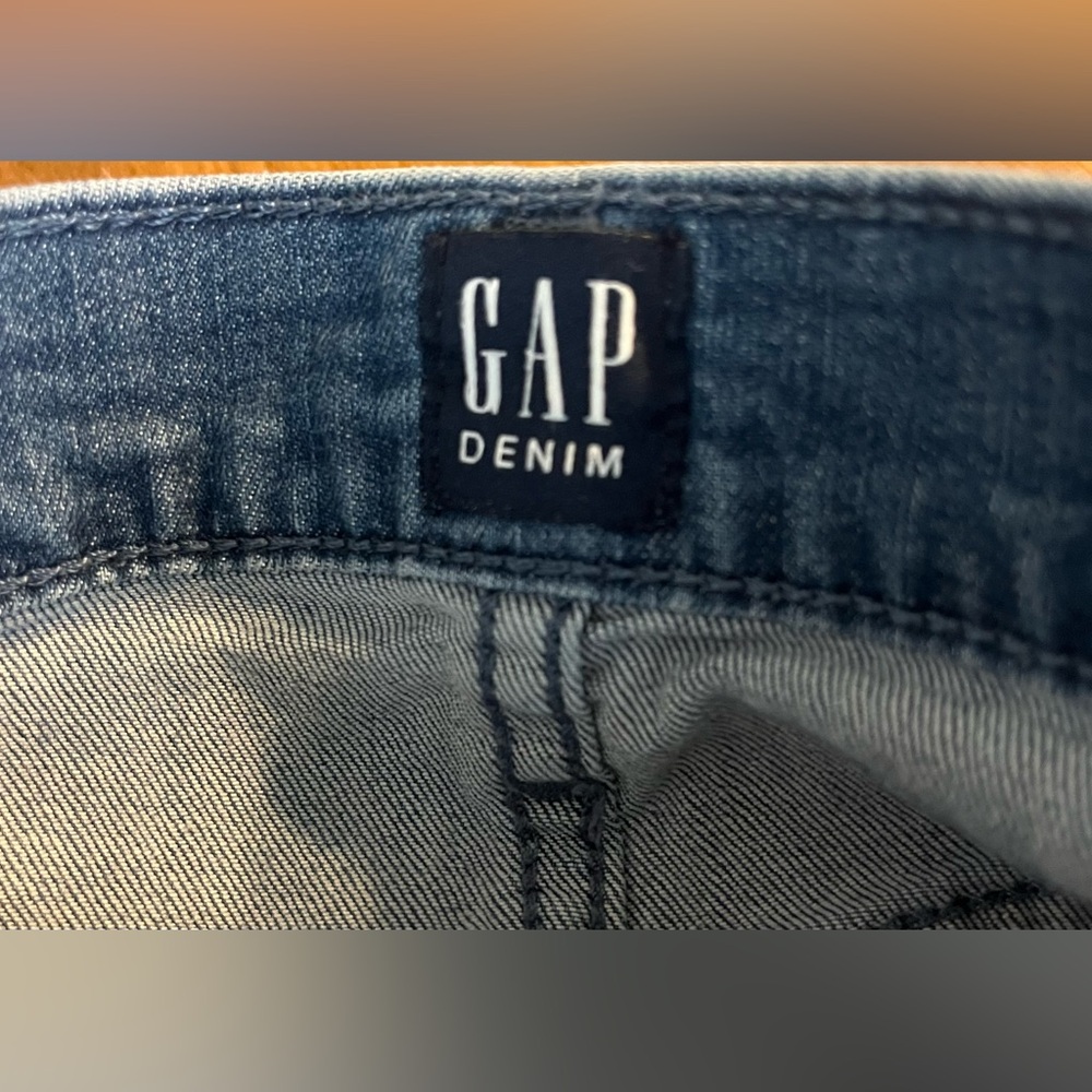 GAP Medium Blue Distressed Boyfriend Jeans True Skinny 27 - Picture 3 of 5